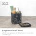 ZCCZ Bathroom Accessory - Elegant Toothbrush Holder in Black Marble Look | Square Tooth Cleaning Cup for Electric Toothbrushes & Cosmetics - Buy Online on GoSupps.com