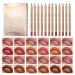 Dulele 12 Colors Slim Lip Liner Pencil Set Creamy Lip Liner Matte Lipstick Plumping Lip Definer Pencil Smooth and Long Lasting Natural Lip Makeup (Red)