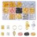 200 pieces of hair beads for lichen hair rings for braids metal hair braid pearls aluminum hair cuffs hair jewelry accessories with storage box for clips dreadlocks