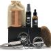 Houson beard care set gift set for men with 30ml of beard oil 60ml beard shampoo 30g beard balm balm beard brush beard comb razor beard kit for suitable beginners and professional