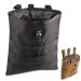 Gexgune Molle System Tactical Molle Dump Magazine Pouch Hunting Recovery Bag Drop Pouch Military Accessory (7 Colors Optional) Black