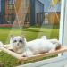 cat Hammock Perch cat Window Hammock Bed seat Shelf for Indoor Cats Resting Seat Safety Holds Two Cats, Cat Perch Safety Resting Shelf 360Sunny Seat Space Saving Cat Beds Khaki