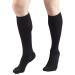 Truform HMNA 9808 Compression Stockings Regular 15-20 mmHg Below Knee BK Men or Women Closed Toe Black Medium Black Medium (1 Pair)