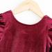 Miipat Baby Girls Velvet Dress | Long Sleeve Fall Winter Elegant Princess Dress 4-5 Years Red - Buy Online on GoSupps.com