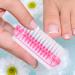 Relaxdays Nail Brush Set of 8 - Double-Sided Hand Brush with Hard Bristles - Pink - Perfect for Home & Travel - Buy Online on GoSupps.com