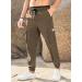 Elegancity Men's Cargo Trousers - Casual Jogger Work Pants with Drawstring Waist and Pockets (38-46) in A-brown - Buy Online on GoSupps.com