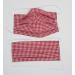 Marco Porta everyday mask cotton red white check washable with makeshift mask folds