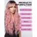 Wokestar Long Pink Synthetic Hair Wig with Curtain Fringe for Women - Buy Online on GoSupps.com