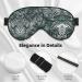 SSIMOO Transparent Palm Leaf Eye Mask | Breathable Soft Sleep Eye Patch for Women | Perfect Travel Accessory for Relaxation - Black - Buy Online on GoSupps.com