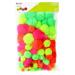 Essentials by Leisure Arts Pom Poms - Neon -Assorted Sizes - 100 Piece pom poms Arts and Crafts - Colored Pompoms for Crafts - Craft pom poms - Puff Balls for Crafts Neon Astd