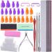 SIQUK Nail Polish Remover Tools Including 700 Pcs Cotton Pads 20 Pcs Nail Clips 6 Pcs Nail File  Triangle Cuticle Set 2 Pcs Nail Brush 2 Pcs Grinding Blocks  Polishing Block  Dead Skin Fork  Scissors