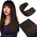 SEGO 12 PCs clip in extensions such as real hair hair extensions hair parts with 22 clips 55 cm cheap smooth for full head 180g medium brown 55 cm medium brown