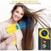 POKE Professional 1800W Hair Dryer with Diffuser - Compact Travel Blow Dryer | Portable Ionic Ceramic Tourmaline Technology | 2 Speed/3 Heat Settings | Comb Attachment | Foldable Design | Yellow - Buy Online on GoSupps.com