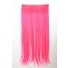 WIG ME UP - YZF-3177-TF2315 Hairpiece Halfwig (half wig) 5 Microclip Clip-In Extension wide full back of head long straight extreme bright neon colours pink 23inch