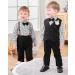 ZOEREA Baby Boy Gentleman Tuxedo Set | Formal Outfit for Weddings | 4-5 Years, Black - Buy Online on GoSupps.com
