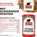 Block House Steak Pepper with Black Pepper | 2x200g - Premium Restaurant Quality Spice Blend for International Shipping - Buy Online on GoSupps.com