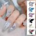 FEIlei 10Pcs/Set Nail Art Decor 3D Glitter Sparkling DIY Mini Nail Rhinestones Accessories Crystal Butterfly Nail Charm - Buy Online on GoSupps.com