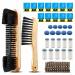 7 Set Pool Table Brush Set Including 2 Pool Table Brushes and 1 Cue Shaft Cloth 12 Pieces Pool Cue Chalk Cubes 20 Pool Table Accessories