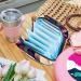 Stylish Menstruation Pad Bag with Zipper Flower Pattern Women's Napkin & Tampon Organizer for Girls - Buy Online on GoSupps.com