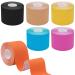 6 Rolls Kinesiology Tape, Breathable Cotton Sports Tape, Athletic Elastic Kneepad Muscle Pain Relief Knee Tape For Gym Running Football, Uncut Per Roll 16.4ft/5m-Skin, Pink, Blue, Black, Orange,Yellow