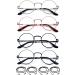 Newbee Fashion 4-Pack Round Vintage Reading Glasses +2.50 - Slim Metal Frame with Lanyards - Stylish & Comfortable Eyewear - International Shipping - Buy Online on GoSupps.com