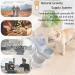 Automatic Cat and Dog Feeders Set - Gravity Pet Feeder and Waterer, Big Capacity for Small to Large Pets - Gray - Buy Online on GoSupps.com