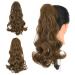 Gairyan ponytail extensions 45cm claw on ponytail hair part clip clip in extensions braid curly wavy wavy braid braid synthetic hair art hair hair extension for women (ash brown) 45 cm ash brown