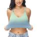 HOFISH Nursing Sports Bra - Medium Impact Racerback Nursing Bra for Pregnancy, Breastfeeding - Blue-Green - Buy Online on GoSupps.com