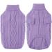 Cozy Rolling Collar Dog Sweater & Cat Winter Coat for Small Pets - Warm Knitted Purple Puppy Sweater for Chihuahua Bulldog Dachshund & Yorkie - Buy Online on GoSupps.com