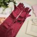 NQEUEPN Women Long Gloves Long Elbow Satin Gloves 21" Stretchy 1920s Opera Gloves Hand Care Moisturizing Gloves for Women Girls Evening Party Dance (Dark Red) - Buy Online on GoSupps.com