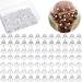 108 Pcs 7 Styles Wedding Crystal Twisters Spiral Set Bridal Rhinestone Hair Pins Silver Coil Pearl White Flower Hair Gems Hair Clips for Prom with Clear Box for Women Party Gift