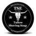 TSE for Men Unscented Fragrance Free Shaving Soap with Tallow and Shea Butter. Natural Ingredients for Rich Lather and a Smooth Comfortable Shave. Artisan 4.5 oz Semi-Soft Italian Style. Made in USA.