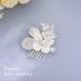 Foyte Pearl Flower Hair Comb Wedding Crystal Hair Comb Silver Hair Accessories for Women and Girls - Buy Online on GoSupps.com