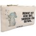 Mr. & Mrs. Panda Small Elephant Makeup Bag | Funny Sayings Gift Idea & Animal Motifs | Perfect for Home & Travel - Buy Online on GoSupps.com