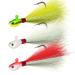 Dr.Fish 3 Pack Bucktail Jig Fluke Lure Hair Jig Saltwater Freshwater Lures Surf Fishing White Red Chartreuse Bass Flounder Striper Bluefish Halibut Redfish 1/2oz 1oz 2oz 4oz 6oz White Chartreuse Red & White (Pack of 3) 1/2 oz