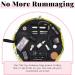 Full-Size Flat Lay Makeup Bag with Compartments - Bottle Green Leather Monochrome - Buy Online on GoSupps.com