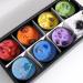 Chakra Crystal Candle Set 7 Candles with Gemstones Handpoured Soy Wax - Buy Online on GoSupps.com
