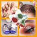 Glitter Tattoo Kids Set - 30 Colors, 147 Stencils, Brushes, Glue - Arts Glitter for Girls, Boys, Birthday, Festival - Gifts for Kids & Adults - Yellow - Buy Online on GoSupps.com