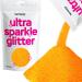 Hemway Premium Ultra Sparkle Glitter Multi Purpose Metallic Flake For Arts Crafts Nails Cosmetics Resin Festival Face Hair - Fluorescent Orange - Microfine (1/256 "0.004" 0.1mm) 100g / 3.5oz Fluorescent Orange Microfine - 100g