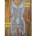 Silver Front Beaded Embroidered Crystal Applique Trim 38x84cm for Noble Dress Bodice - Buy Online on GoSupps.com