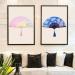 Foldable Bamboo Hand with Tassel | Elegant Wall Decor for Women - 4 Piece Set in White Cherry Pink Cherry Blue Cherry & Purple Cherry - Perfect Gift! - Buy Online on GoSupps.com