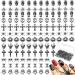 180 Pieces 3D Halloween Nail Art Charms Skull Cross Nail Charms Skull Nail Charms Rhinestones Ghost Bat Skeleton Nail Charms Metal 3D Vintage Alloy Nail Decor for DIY Halloween Nail Women(Silver)