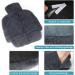 Tgkoddo Electric-Free Foot Warmer | 2L Hot Water Bottle for Cold Feet | 2-in-1 Heating Pad for Adults | Soft & Warm Grey Foot Warmer (40x36cm) - Buy Online on GoSupps.com