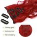 S-noilite 24 Dark Red Curly Clip In Hair Extensions - 8pcs Full Head Set - 60 Colors Available - Buy Online on GoSupps.com