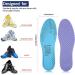 Breathable Shoe Insoles Inserts - Ultra-Soft Cushioning for Walking Comfort - Double-Layer Latex Foam - 3 Pairs (White / Pink / Purple) - Men 7-11, Women 2-8 - Buy Online on GoSupps.com