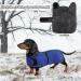Warm Thermal Quilted Dachshund Coat - Blue - Size L - Winter Dog Apparel with Fleece Lining - Buy Online on GoSupps.com