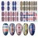SILPECWEE 4th of July Nail Polish Strips - Independence Day Nail Stickers for Women | Full Nail Wraps with Adhesive Gel - Includes 16 Sheets & 1 Nail File - Buy Online on GoSupps.com