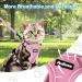 Petbonus Adjustable Cat Leash & Dishes Set - Soft Breathable Cat Dishes with Reflex Strips for Kittens (Pink Small) - International Shipping Available - Buy Online on GoSupps.com