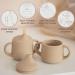 Moonkie Silicone Baby Sippy Cup | 3 Stages Training Cup with Straw | 4 oz Baby Water Bottle for Infants, Toddlers, and Kids (Croissant) - Buy Online on GoSupps.com