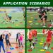 Non-Slip Rubber Poly Spot Markers 9 inch - 18 Pcs for Agility Training in Football, Soccer, Basketball - School Exercise Drills and Social Distancing - 6 Colors - Buy Online on GoSupps.com